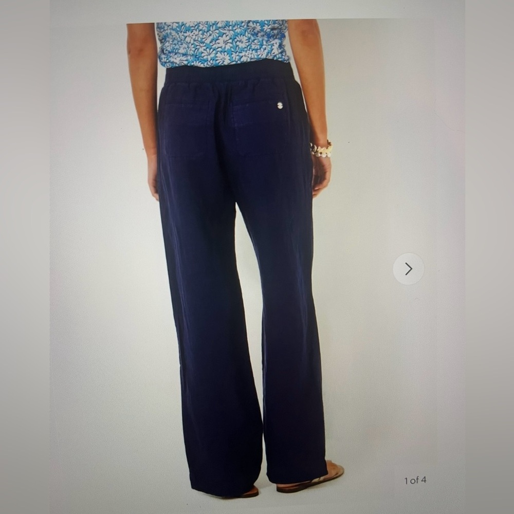 🌻NWT🌻 Lilly Pulitzer 31” Deri Linen Palazzo Pant. - Picture 4 of 6